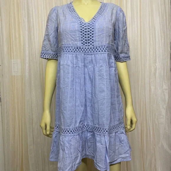 knox rose blue dress Knox Rose Women's Long Sleeve Button-Front Dress